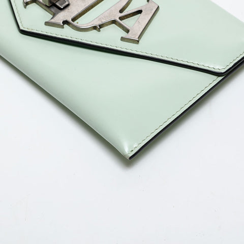 PRADA Logo clutch bag Handbag green WS20282