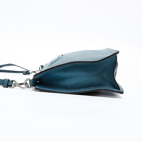 PRADA leather logo Shoulder Bag blue WS20283