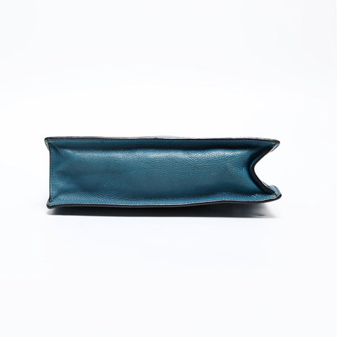 PRADA leather logo Shoulder Bag blue WS20283
