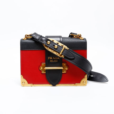 プラダ PRADA レザー カイエ ショルダーバッグ ブラック WS20284