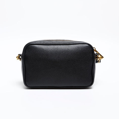 PRADA Leather Camera Bag Shoulder Bag black WS20285