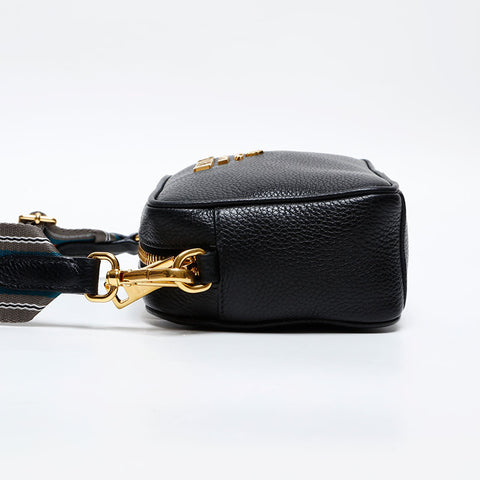 PRADA Leather Camera Bag Shoulder Bag black WS20285