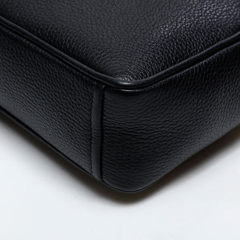 PRADA Leather Camera Bag Shoulder Bag black WS20285