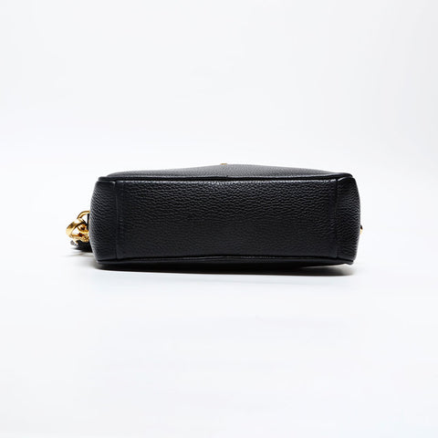 PRADA Leather Camera Bag Shoulder Bag black WS20285