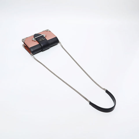 極美品 プラダ PRADA レザー カイエ ショルダーバッグ ピンク WS20286