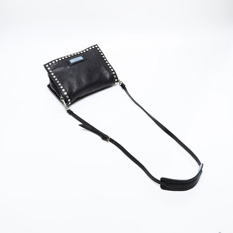 PRADA Ethiket Leather Shoulder Bag black WS20288