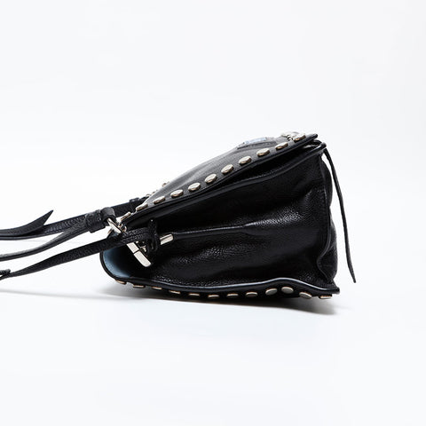 PRADA Ethiket Leather Shoulder Bag black WS20288