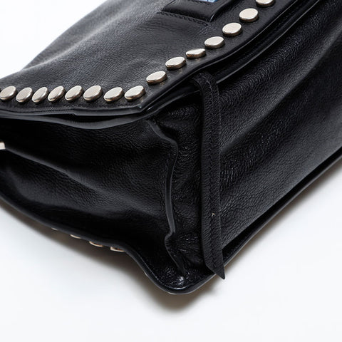 PRADA Ethiket Leather Shoulder Bag black WS20288