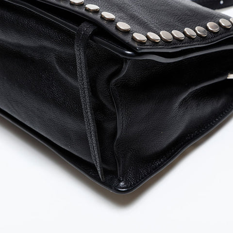 PRADA Ethiket Leather Shoulder Bag black WS20288