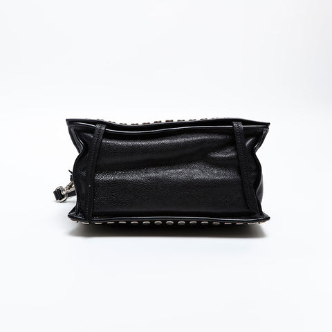PRADA Ethiket Leather Shoulder Bag black WS20288