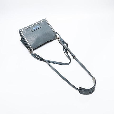 PRADA Ethiket Leather Shoulder Bag blue WS20289