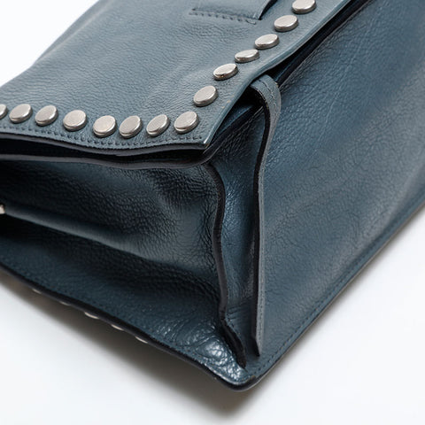 PRADA Ethiket Leather Shoulder Bag blue WS20289