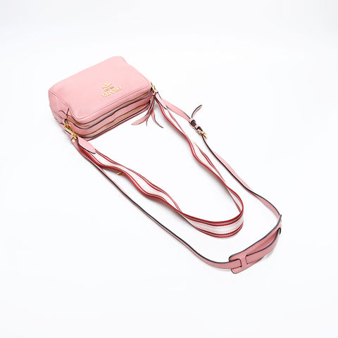 PRADA Leather Camera Bag Shoulder Bag pink WS20290