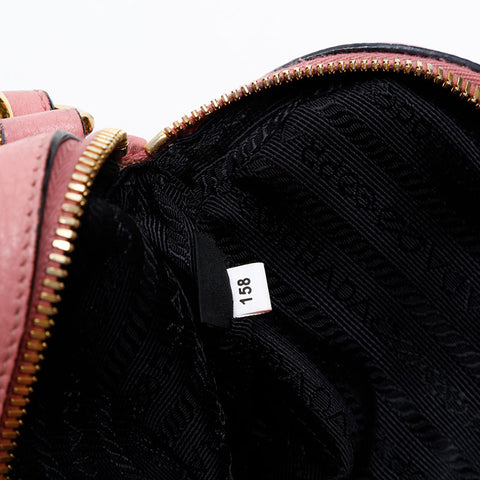 PRADA Leather Camera Bag Shoulder Bag pink WS20290
