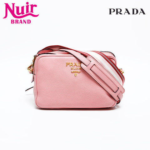 PRADA Leather Camera Bag Shoulder Bag pink WS20290