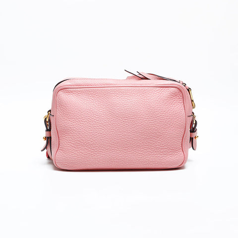 PRADA Leather Camera Bag Shoulder Bag pink WS20290