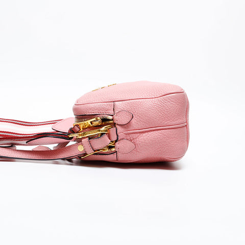 PRADA Leather Camera Bag Shoulder Bag pink WS20290