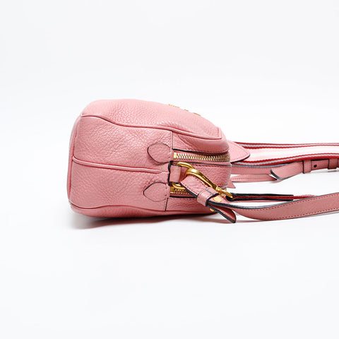 PRADA Leather Camera Bag Shoulder Bag pink WS20290