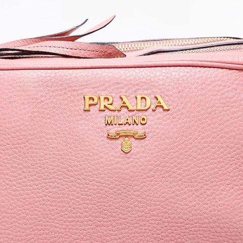 PRADA Leather Camera Bag Shoulder Bag pink WS20290