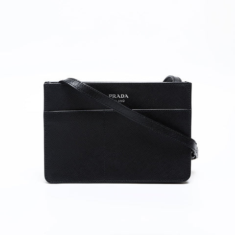PRADA Safiano Shoulder Bag black WS20292