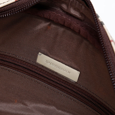 BURBERRY Check cotton Shoulder Bag beige WS20293