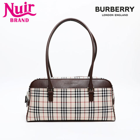 BURBERRY Check cotton Shoulder Bag beige WS20293