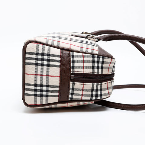 BURBERRY Check cotton Shoulder Bag beige WS20293