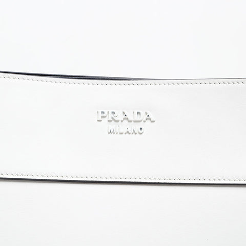 PRADA Leather Maggit Shoulder Bag white WS20294