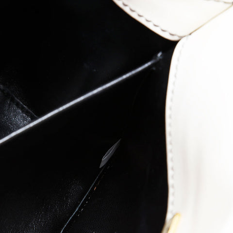 PRADA Leather Peony Shoulder Bag white WS20295