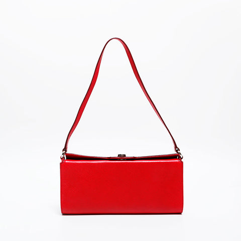 Salvatore Ferragamo Leather Gancini one belt Shoulder Bag Red WS20296