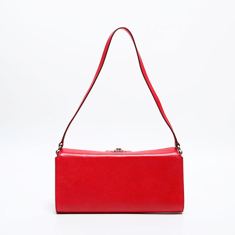Salvatore Ferragamo Leather Gancini one belt Shoulder Bag Red WS20296
