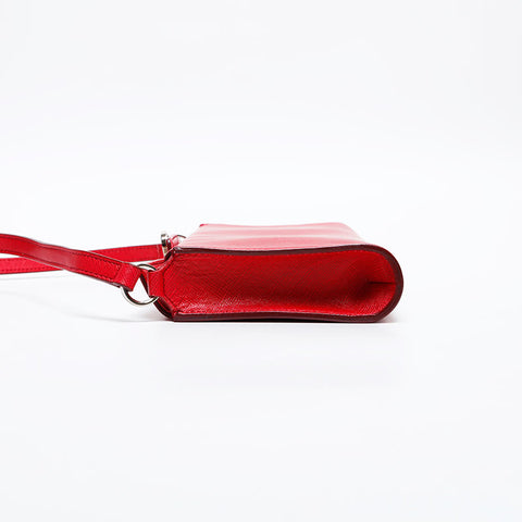 Salvatore Ferragamo Leather Gancini one belt Shoulder Bag Red WS20296