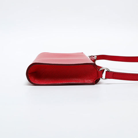 Salvatore Ferragamo Leather Gancini one belt Shoulder Bag Red WS20296
