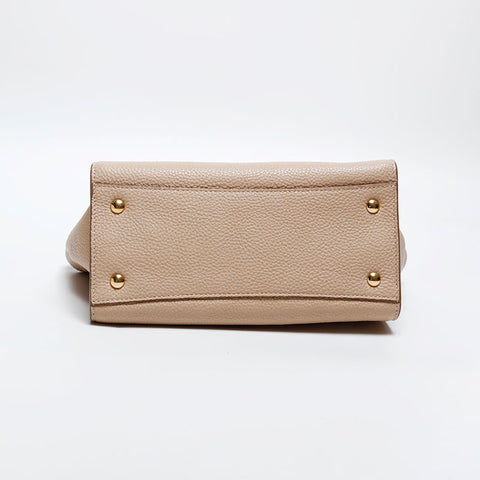 Salvatore Ferragamo Leather 2way Amy Shoulder Bag beige WS20297