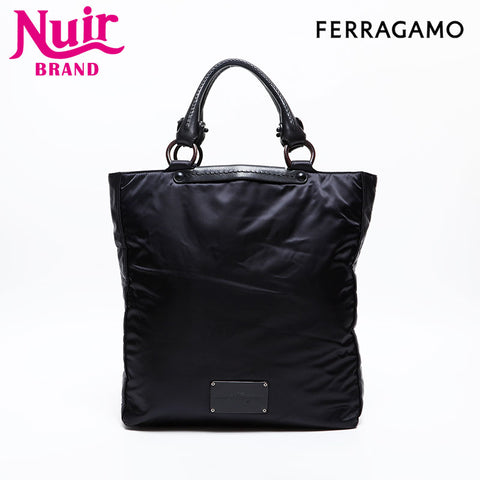 Salvatore Ferragamo Nylon logo Tote Bag black WS20298