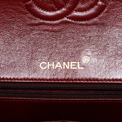 CHANEL No. 1 1986-1988 Lambskin Matelasse Square Double Flap Shoulder Bag black WS20299