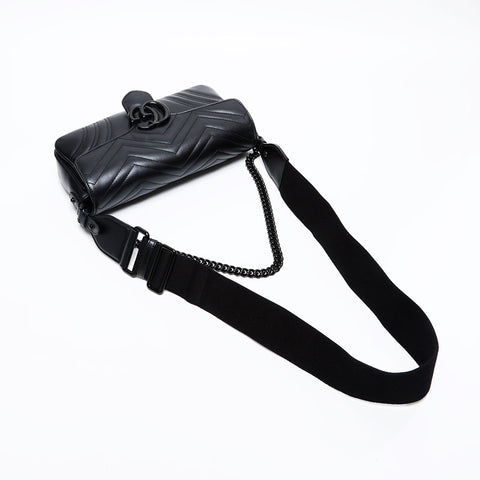 GUCCI GG Marmont Matelasse Chain Shoulder Bag black WS20300