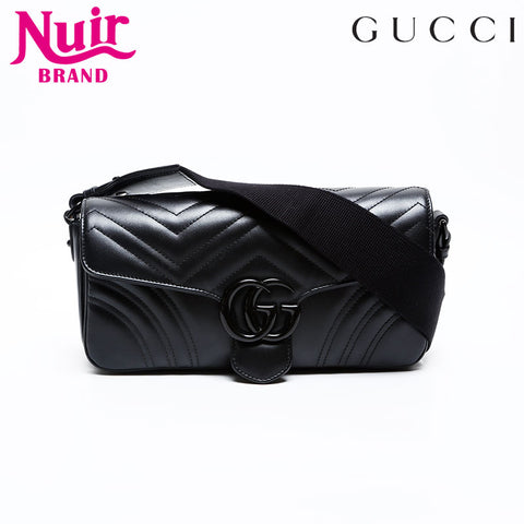 GUCCI GG Marmont Matelasse Chain Shoulder Bag black WS20300
