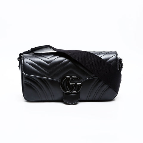 GUCCI GG Marmont Matelasse Chain Shoulder Bag black WS20300