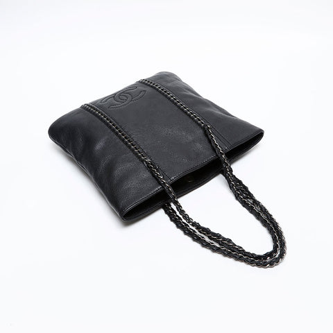 CHANEL Luxury Chain 10 series 2005-2006 Tote Bag black WS20302