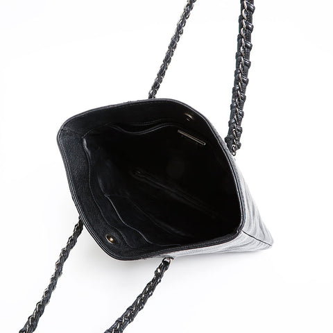 CHANEL Luxury Chain 10 series 2005-2006 Tote Bag black WS20302