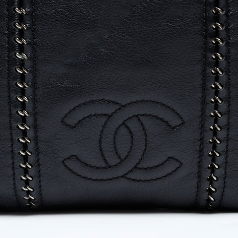 CHANEL Luxury Chain 10 series 2005-2006 Tote Bag black WS20302
