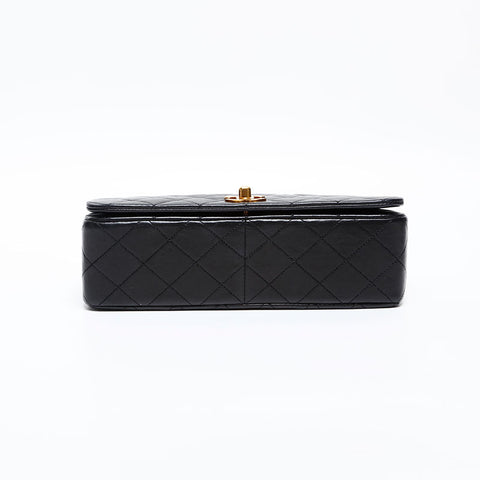 CHANEL No. 1 Full flap lambskin matelassé Chain 1989-1991 Shoulder Bag black WS20304