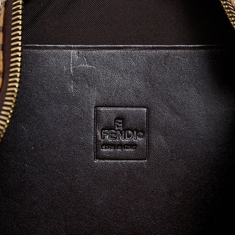 FENDI Zucchino PVC Shoulder Bag Brown WS20306