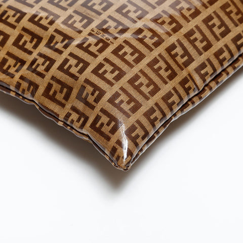 FENDI Zucchino PVC Shoulder Bag Brown WS20306