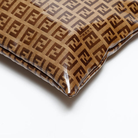 極美品 フェンディ FENDI ズッキーノ PVC ショルダーバッグ ブラウン WS20306