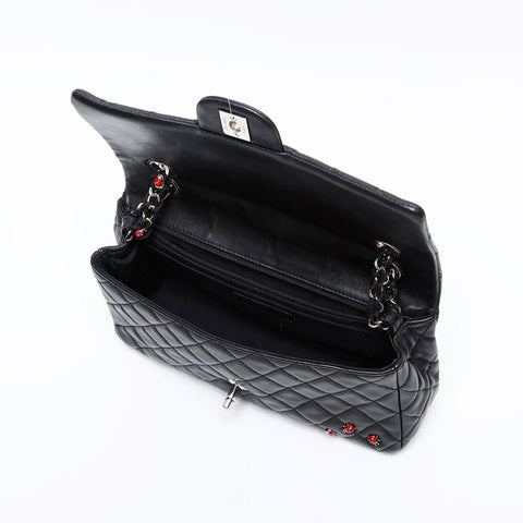 CHANEL Ladybug Matelasse Chain 9.8" 14th series 2010-2011 Shoulder Bag black WS20307