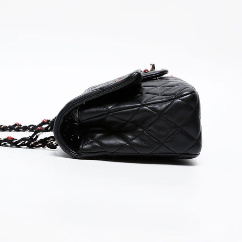 CHANEL Ladybug Matelasse Chain 9.8" 14th series 2010-2011 Shoulder Bag black WS20307