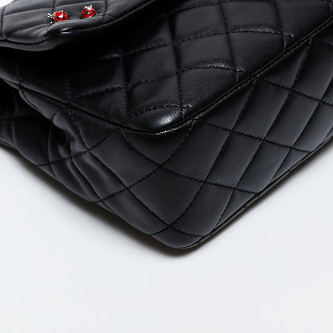 CHANEL Ladybug Matelasse Chain 9.8" 14th series 2010-2011 Shoulder Bag black WS20307