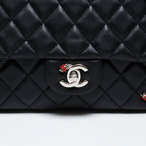 CHANEL Ladybug Matelasse Chain 9.8" 14th series 2010-2011 Shoulder Bag black WS20307